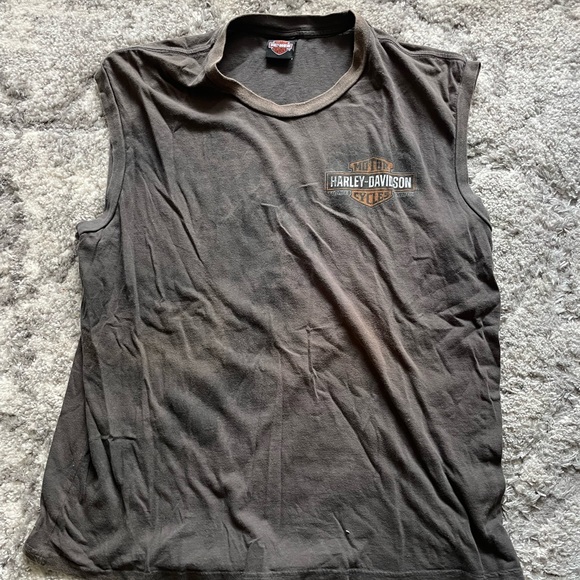 Harley-Davidson Charcoal Sleeveless Shirt - Picture 1 of 4